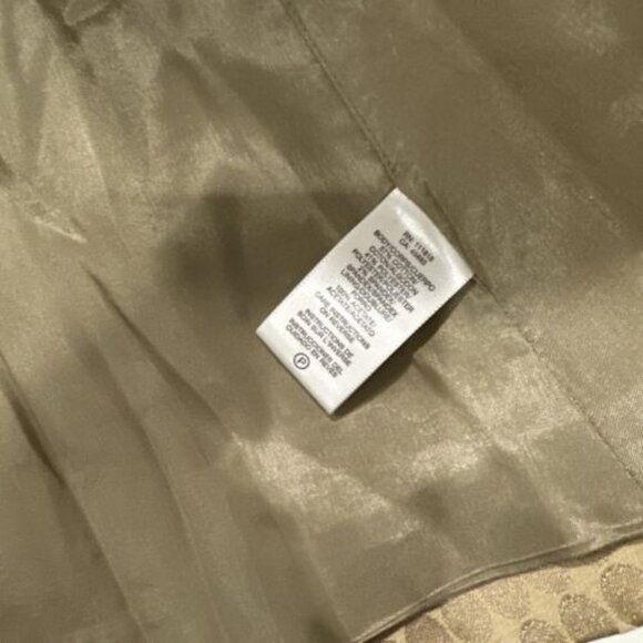 Michael Kors Short Sleeve Cropped Women’s 6  Open Front Gold Polka Dot Jacket - Picture 3 of 6